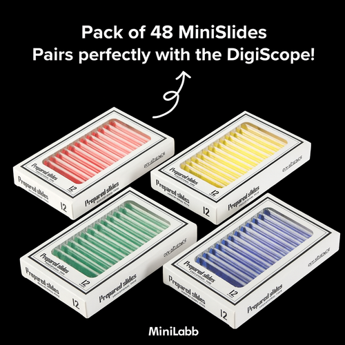 Minislides - 48 piece microscope slide set
